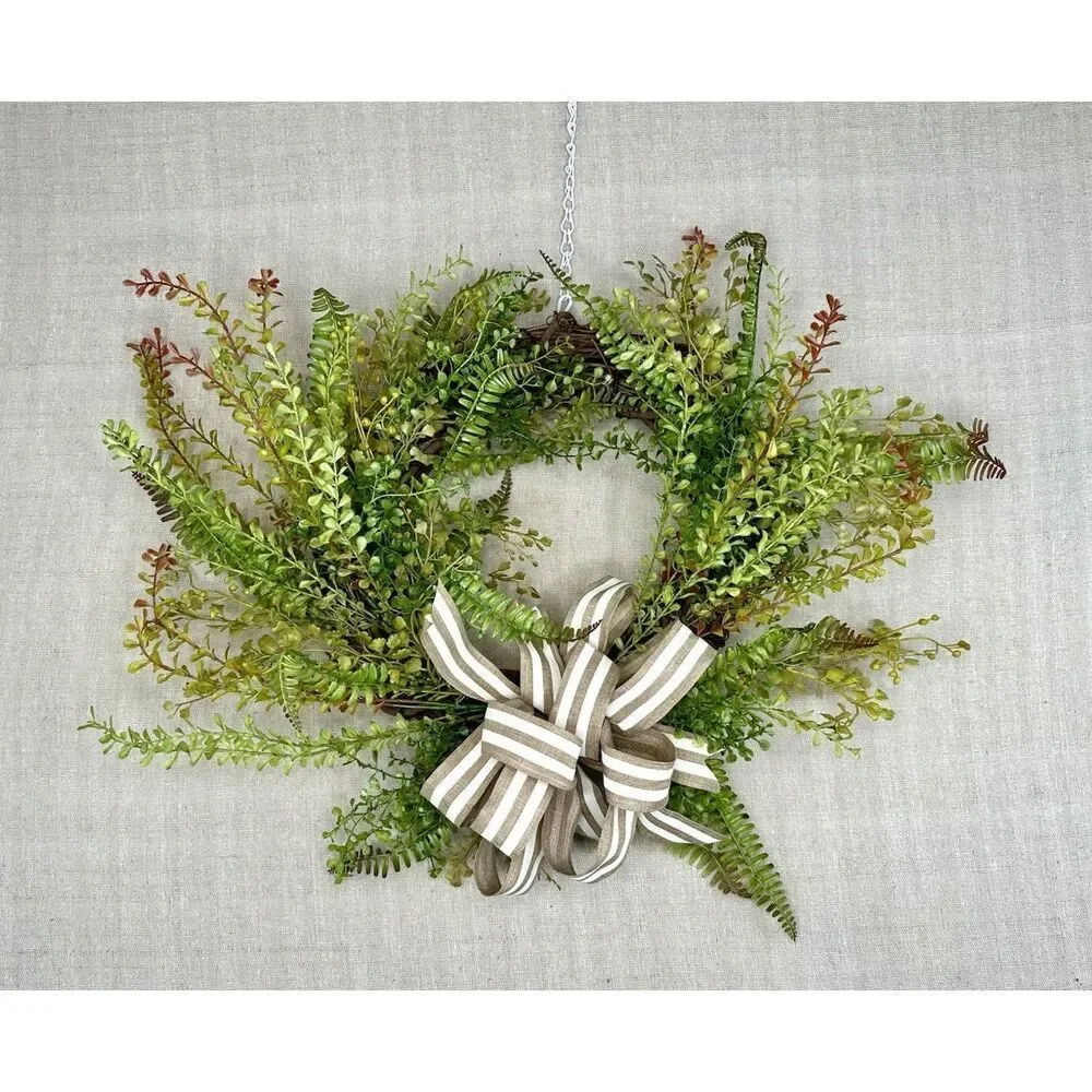 Handmade Decorative Wreath 18”x23” Front Door Wall Decor Rustic Farm House